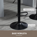 Set 2 Sgabelli da Bar Altezza Regolabile e Girevoli in Finta pelle PU Marrone Scuro  