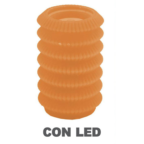 Lanterne bougie led orange fontaine cm Ø13,5xh20 sconto