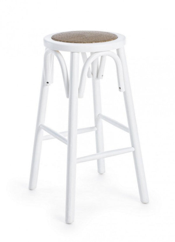 prezzo Tabouret de Bar Cercle Blanc en Bois