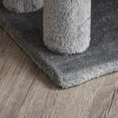 Scaletta per Gatti a 3 Gradini 45x40x48 cm in Flanella Grigio  