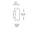 Applique da Esterno a LED 3W+3W 4000K Sovil Grigio