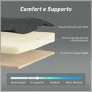 Divano 2 Posti 160x85x85 cm Convertibile in Divano Letto Clic Clac con 2 Cuscini in Tessuto Grigio Scuro      