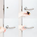 Maniglie per Porta da Interno con Rosetta Ø53 mm Modello u Acciaio Nickel Satinato. Emuca