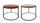 Ensemble de 2 tables basses Alka en acier beige/terre cuite
