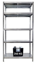 Scaffale in Metallo 5 Ripiani 120x40x195 cm Maciste Zincato