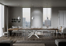 Tavolo Allungabile 180-440x90x77 cm Volantis Noce Telaio Bianco 