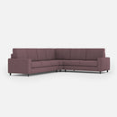 Divano Angolare 6 Posti 286x226x85 cm Sakar in Tessuto Prugna