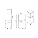 Stufa da Esterno a Gas GPL Effetto Camino 131,6x43,4x43,4 cm 7,3 kW in Acciaio Italkero Etna Nera