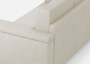 Divano Angolare 6 Posti 286x226x85 cm Marrak in Tessuto Latte