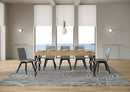 Tavolo Allungabile 130-390x90x77 cm Karamay Premium Quercia Natura Telaio Antracite 