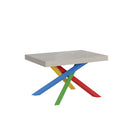 Tavolo Allungabile 120/224x90 cm Volantis Cashmere Gambe Multicolore 4/B      
