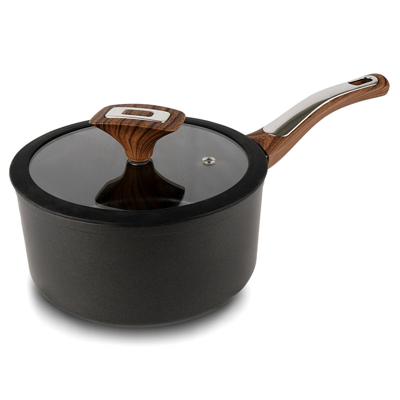 Casseruola Ø18 cm Antiaderente Induzione Silex Elegance Wood Nero