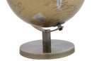 Mappamondo Arancione Ø20x28 cm Metallo e Plastica Oro Ruggine e Argento