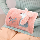 Borsa Acqua Calda Elettrica Ricaricabile Scaldamani Peluche Rosa