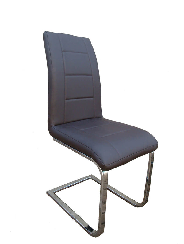 acquista Lot de 4 Chaises en Simili Cuir Souple 98x55x42 cm TFT Comfort Chocolat