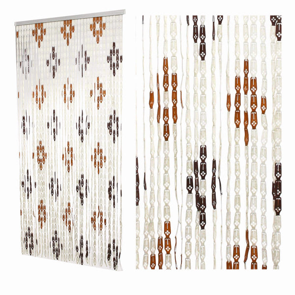 prezzo Rideau de Fil pour Moustiquaire 140x240 cm en Plastique Grand Losange Noyer Clair