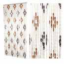 Tenda a Fili per Porta Antimosche 125x240 cm in Plastica Rombi Noce Chiaro Media