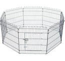 Recinto Gabbia per Cani Gatti in Acciaio 8 pezzi Ø158x76 cm 