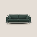 Divano 3 Posti 218x88x93 cm in Tessuto Verde