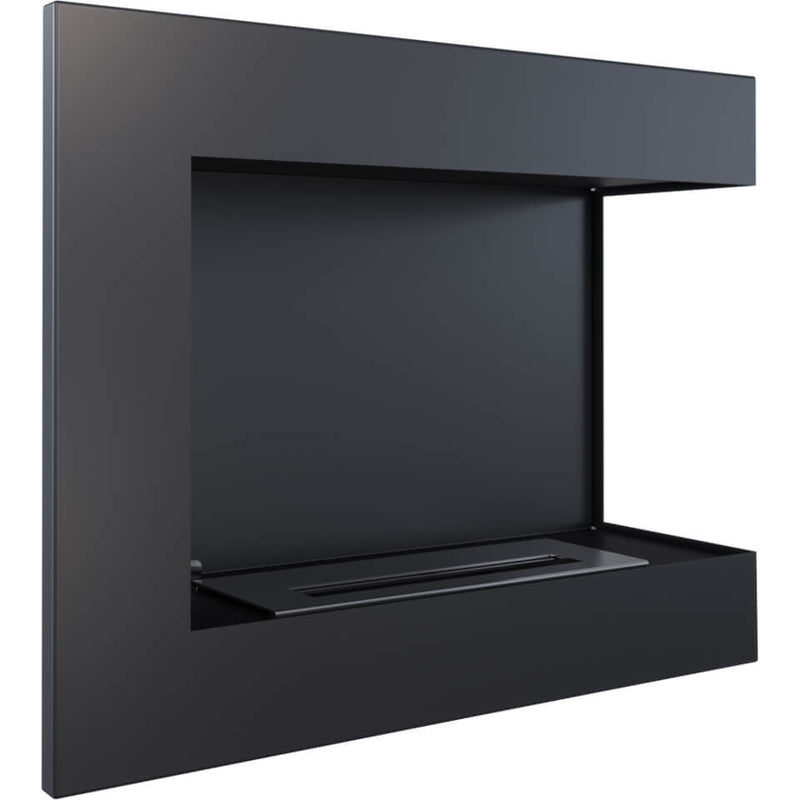 Camino a Bioetanolo da Incasso 60x48 cm Flig Tampa Nero Angolo a Destra