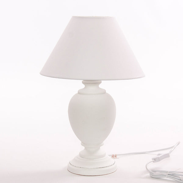 prezzo Lampada da Tavolo 14x14xH35 cm in MDF Design Classico Bianca