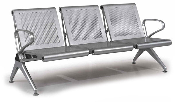 prezzo Tosini Silver Banc de Bureau pour Salle d'Attente 3 Places en Acier