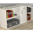 Scrivania angolare 210x60x74 cm Alis bianco reversibile