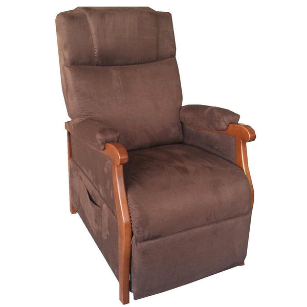 Fauteuil relax électrique Erica avec moteur Lift Lift 1 en microfibre marron sconto