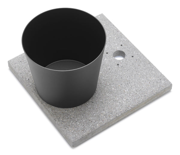 Base avec Plateau pour Fontaines avec Petit Anneau 40x40x5 cm en Ciment Belfer 42/BSE/4 Anthracite online