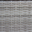 Divano con Pouf Ecuador e Cuscini in Wicker Grigio