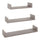 Lot de 3 Etagères Murales 60-50-40x15,5x8 cm en Fibre de Bois Magnétique Chêne Gris Neuf