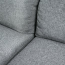 Divano 3 Posti con Schienale e Poggiapiedi Laterali Reclinabili Grigio Antracite 185x95x97 cm 