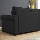 Divano Letto 180x85x92 cm in Tessuto Nero