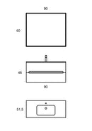 Mobile Bagno Sospeso 91cm TFT Swing Rovere Bianco