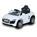 Macchina Elettrica per Bambini 6V con Licenza Audi R8 Spyder Bianco