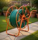 Avvolgitubo Professionale Capacità Tubo 100 m 1" Agrati 414IT in Acciaio Verniciato Arancione