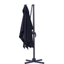 Ombrellone da Giardino Decentrato 3x3m in Alluminio con LED Florida Nero