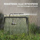 Cassetta degli Attrezzi Box Portautensili 60,9x35,5x40,6cm in Alluminio Argento      