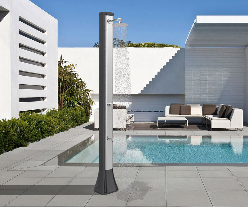 Doccia Solare da Esterno Giardino 30L Miscelatore Arkema Big Happy Five F Grigio Antracite