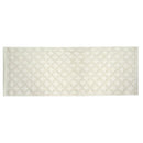 Tappeto Bagno Design Rombi 50x150 cm in Cotone Bianco