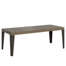  Tavolo Allungabile 90-246x90x77 cm Flame Premium Tortora Telaio Antracite