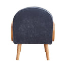 Poltroncina da Camera 66x81x84 cm Doris in Tessuto Blu Scuro