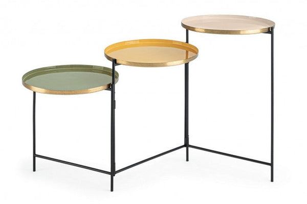 Table pliante Amrita 3 étagères en acier sconto