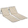 Set 2 Sdraio 142x51x40 cm Pieghevoli con Tasca Resistente Acqua in Tessuto Oxford Beige