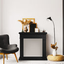 Cornice per Camino 89,5x28x90,5 cm Jefferson Rivestimento in Legno Nero  