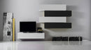 Parete Attrezzata Mobili Salotto 5 Mobili Sospesi 278x31x176cm TFT  Boost Bianco e Antracite