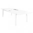 Tavolo Cuba Allungabile 220/280x100x75 h cm in Alluminio Bianco