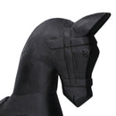 Cavallo a Dondolo Decorativo in Legno nero cm 46x9xh50