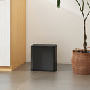 Pattumiera 29,7x17,4x30 cm Capienza da 8L con Coperchio e Secchio Interno Rimovibile in Acciaio Inox Nero      