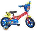 Bicicletta per Bambini 12" Paw Patrol Freno Caliper e Stabilizzatori in Acciaio Hi-Ten Rosso